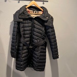 Belted Burberry Down Jacket